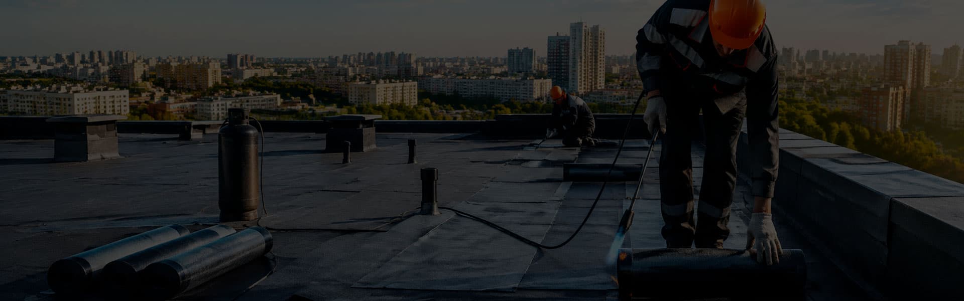 Монтаж плоской кровли