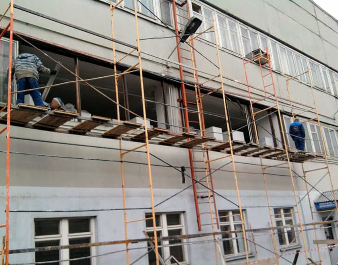 Утепление стен фасадов цеха ОАО "Автодизель" превью